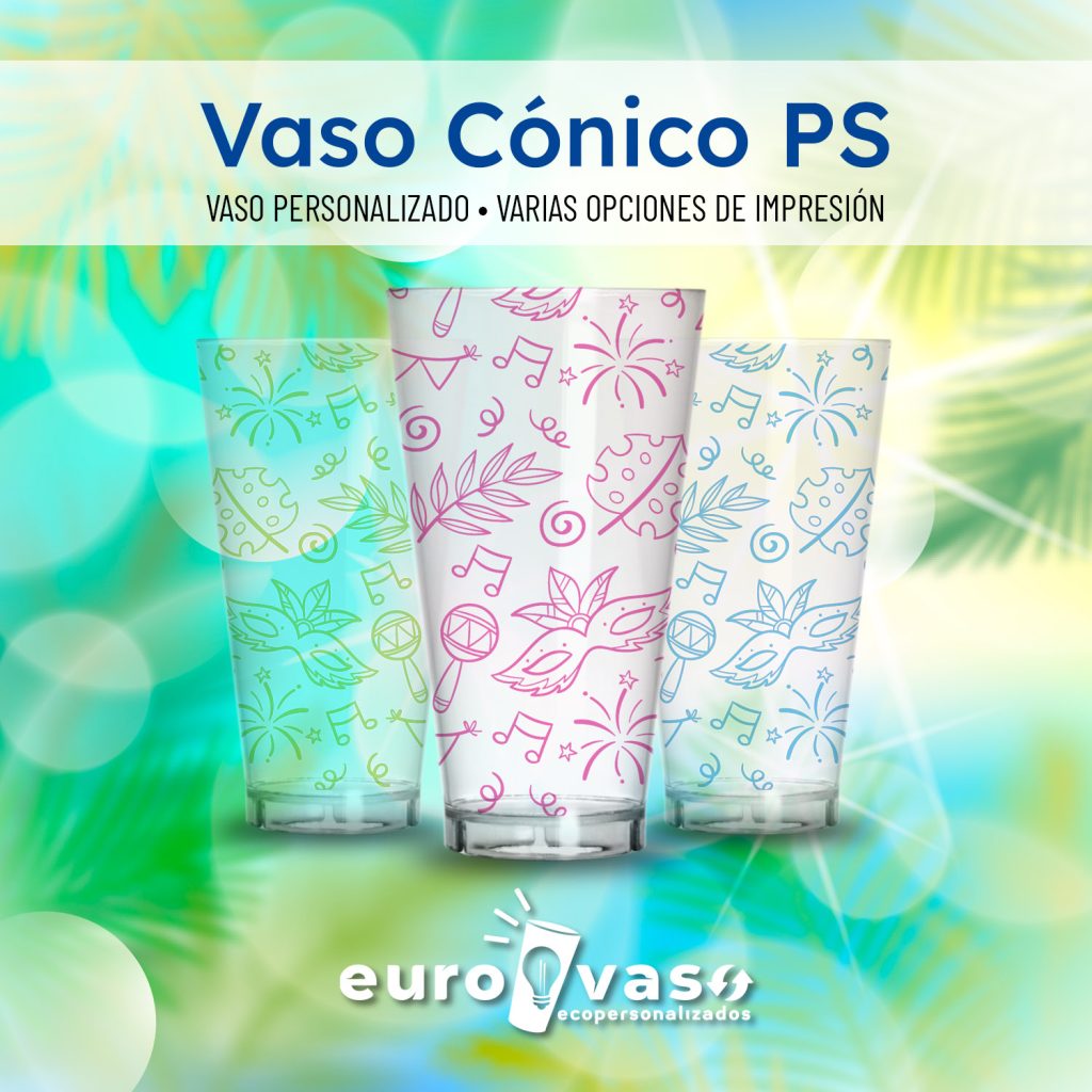 Vaso Cónico Personalizado para fiestas